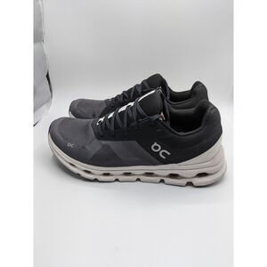 On Men's Cloudrunner Sneakers, Eclipse/Frost, 11 Medium US